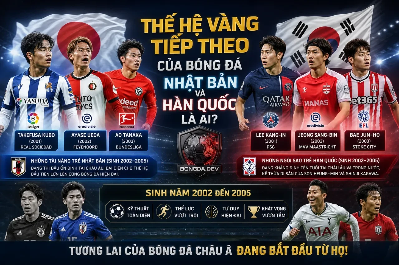 Thế hệ tài năng trẻ của bóng đá Đông Á