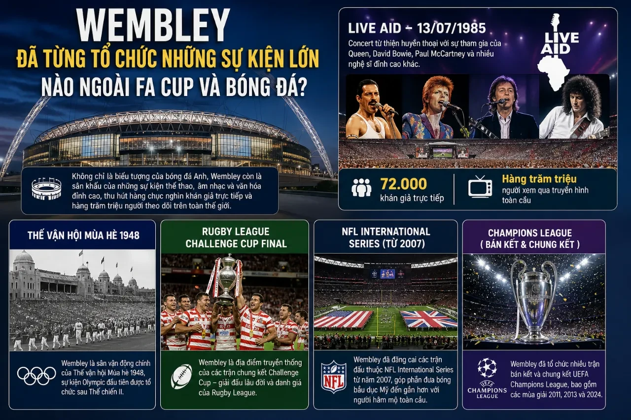 Sự kiện âm nhạc quy mô lớn tại sân vận động Wembley