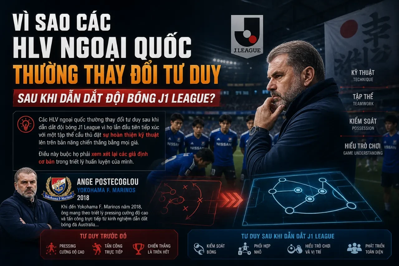 Các huấn luyện viên quốc tế áp dụng phương pháp đào tạo mới dựa trên tư duy bóng đá Nhật Bản