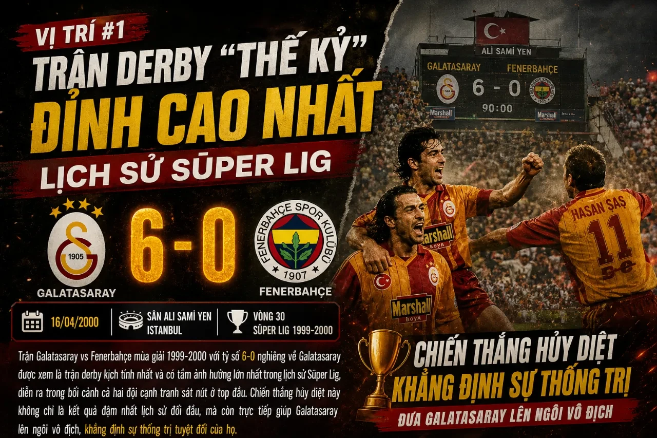 Top 10 Trận Derby Kịch Tính Nhất Süper Lig: Đại Chiến Istanbul Nghẹt Thở Qua Các Thời Đại